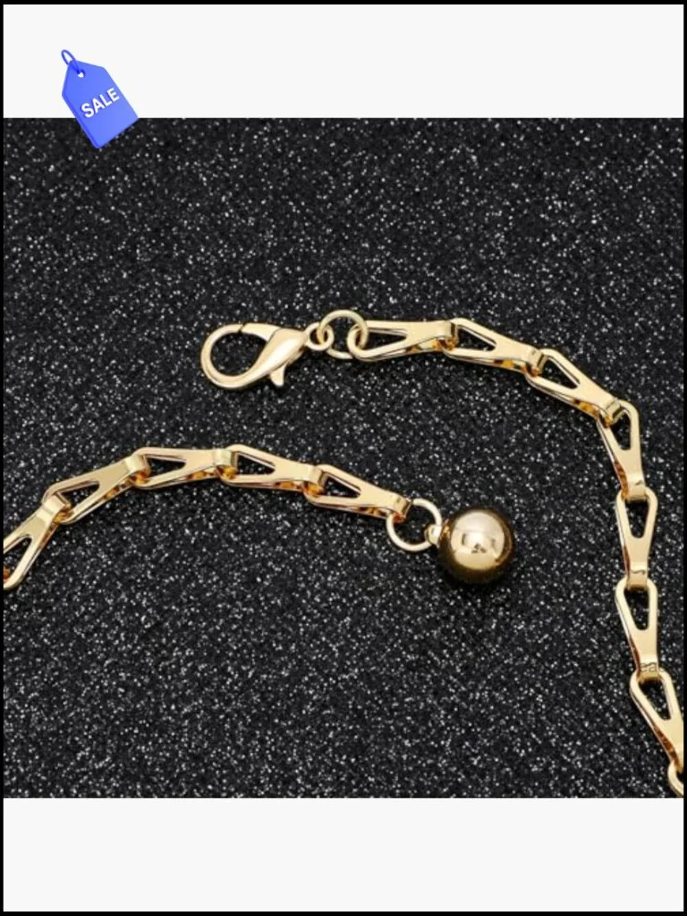 Gold Chunky Chain Belt Adjustable Waist Link Belt for Dress Jeans